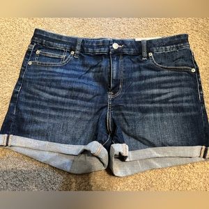 American Eagle Curvy Denim Shorts, Dark Indigo, 16